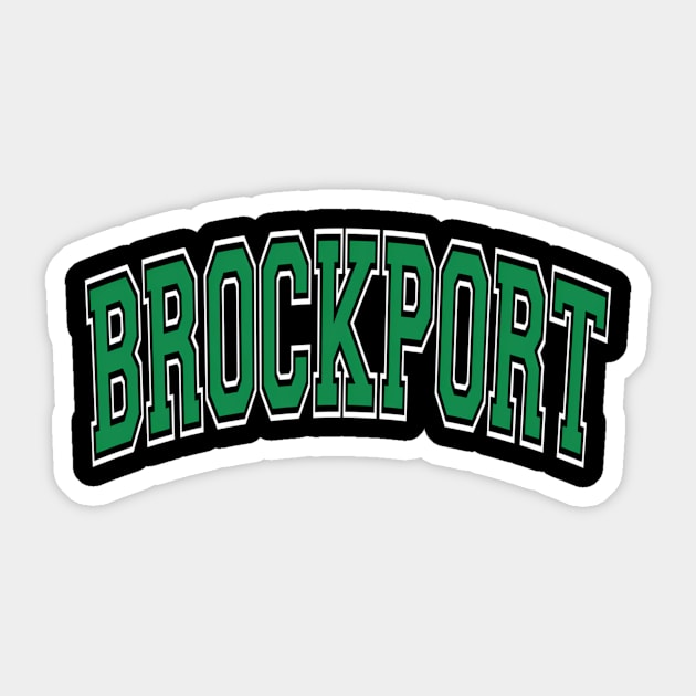 Brockport Ny New York Varsity Style Green Text Sticker by SnugFarm